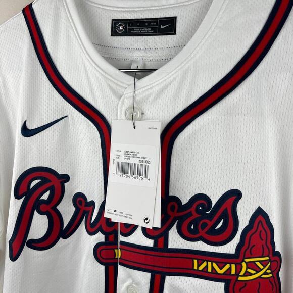 Nike Atlanta Braves Women’s Home Jersey Carter #3 White MLB Limited Size L 14/16 - Picture 8 of 8